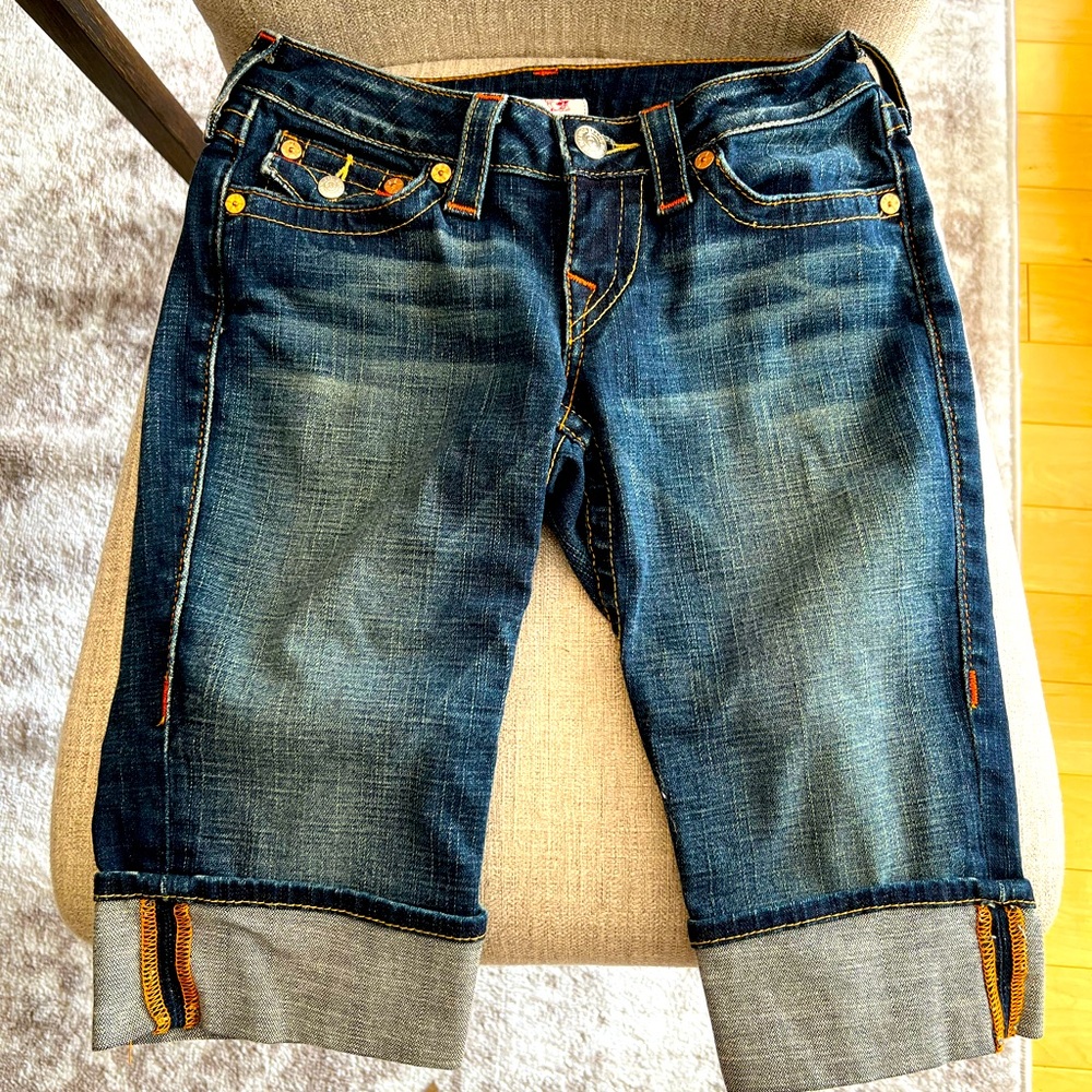 True Religion Bermuda Jean Shorts